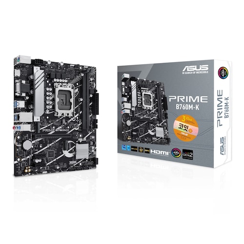 ASUS PRIME B760M-K 코잇 메인보드 (인텔 B760 / M-ATX / DDR5) 세금계산서 발행가능
